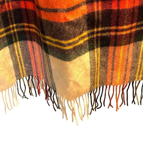 J. Crew Oversize Wool Plaid Fringed Blanket Wrap Scarf New 1475 - Picture 1 of 7